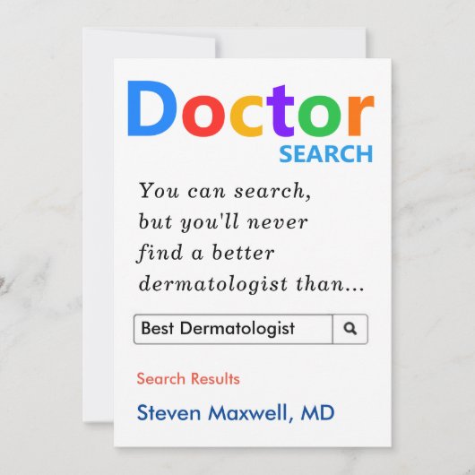 Aangepaste cadeaus voor dermatoloog  feestdagenkaart (Voorkant)