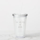 Aangepaste cadeaus voor gepersonaliseerde minimali acryl drinkbeker (Achterkant)