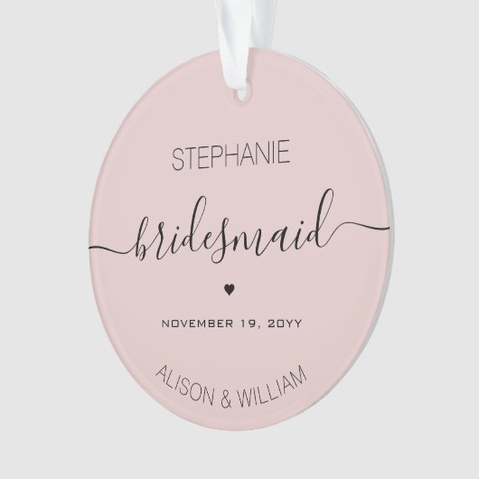 Aangepaste cadeaus voor gepersonaliseerde minimali ornament (voorkant)