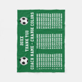 Aangepaste cadeaus voor geweldige Voetbal coach vo Fleece Deken (Voorkant)