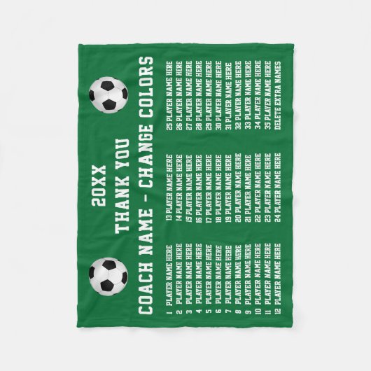 Aangepaste cadeaus voor geweldige Voetbal coach vo Fleece Deken (Voorkant)