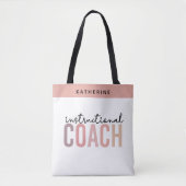 Aangepaste cadeaus voor instructiecoach en educati tote bag (Voorkant)