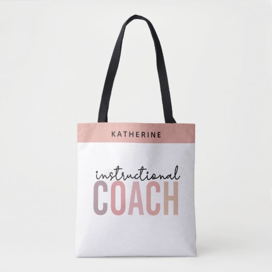 Aangepaste cadeaus voor instructiecoach en educati tote bag (Voorkant)