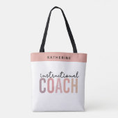 Aangepaste cadeaus voor instructiecoach en educati tote bag (Achterkant)
