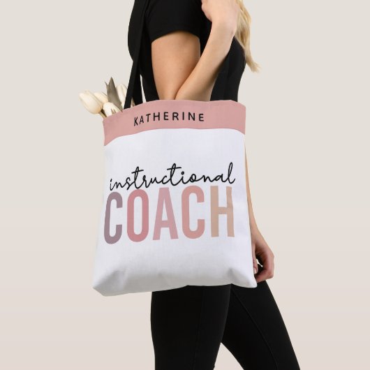 Aangepaste cadeaus voor instructiecoach en educati tote bag (Dichtbij)