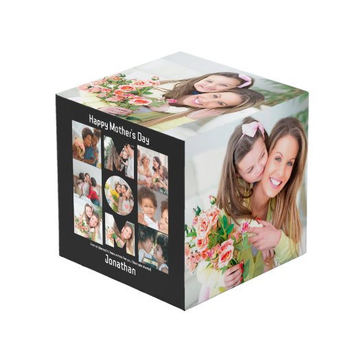 Aangepaste cadeaus voor mam Moederdag 13 Foto Coll Kubus (Voorkant hoekig)