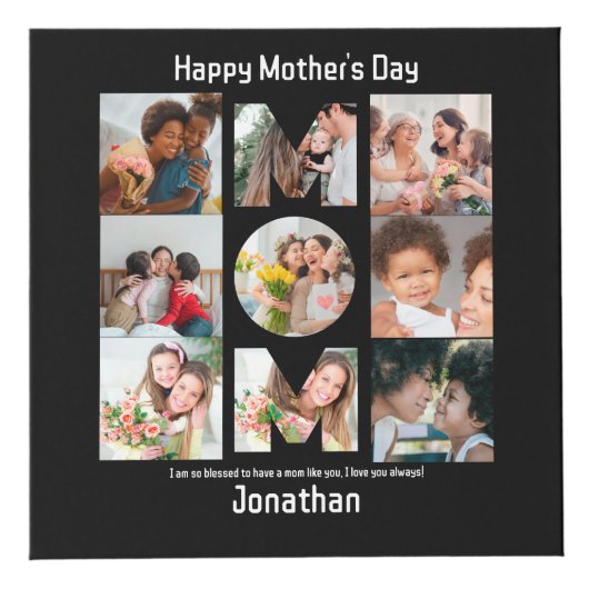 Aangepaste cadeaus voor mam Moederdag 13 Foto Coll Kubus (Voorkant)
