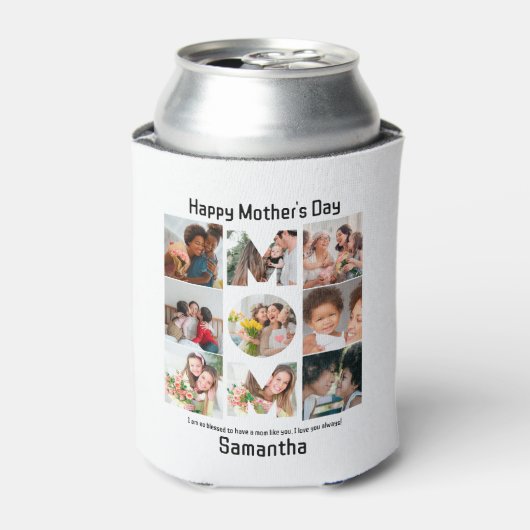 Aangepaste cadeaus voor mam Moederdag 9 Foto Colla Blikjeskoeler (Blikje Voorkant)