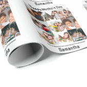 Aangepaste cadeaus voor mam Moederdag 9 Foto Colla Cadeaupapier (Rol Hoek)