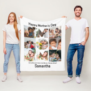 Aangepaste cadeaus voor mam Moederdag 9 Foto Colla Fleece Deken