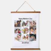 Aangepaste cadeaus voor mam Moederdag 9 Foto Colla Hangend Wandkleed (Voorkant)