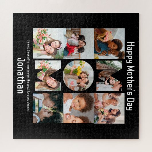 Aangepaste cadeaus voor mam Moederdag 9 Foto Colla Legpuzzel (Horizontaal)