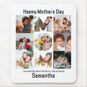 Aangepaste cadeaus voor mam Moederdag 9 Foto Colla Muismat (Voorkant)