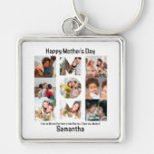 Aangepaste cadeaus voor mam Moederdag 9 Foto Colla Sleutelhanger (Voorkant)