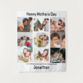 Aangepaste cadeaus voor mam Moederdag 9 Foto Colla Wandkleed (Voorkant)