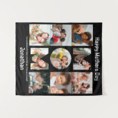 Aangepaste cadeaus voor mam Moederdag 9 Foto Colla Wandkleed (Voorkant (horizontaal))