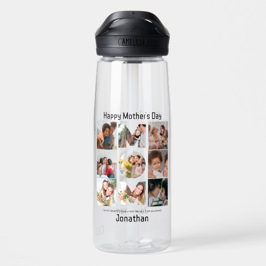 Aangepaste cadeaus voor mam Moederdag 9 Foto Colla Waterfles (Achterkant)