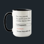 Aangepaste cadeaus voor orthopedisch mok<br><div class="desc">Orthopedisch - Pas deze geweldige mok aan voor uw favoriete zorgverlener. U kunt de naam en specialiteit eenvoudig wijzigen om een geschenk te maken dat zij koesteren. Nota: U kunt de doopvont en achtergrondkleur ook veranderen! RXMugs.com</div>