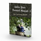 Aangepaste cadeaus voor oudere ouders Koppels Grij Fotoblokken (Rechts)