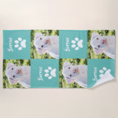 Aangepaste cadeaus voor petten, aangepaste dog strandlaken (Voorkant)