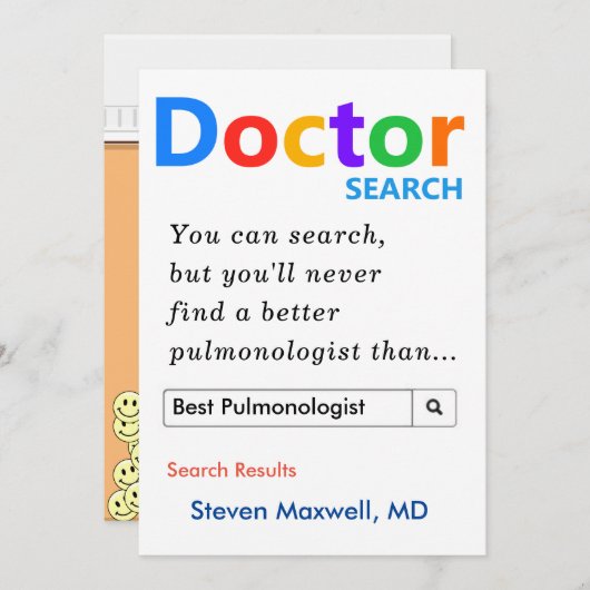 Aangepaste cadeaus voor Pulmonoloog Feestdagenkaart (Voorkant / Achterkant)