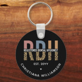 Aangepaste cadeaus voor RDH geregistreerde mondhyg Sleutelhanger (Voorkant)