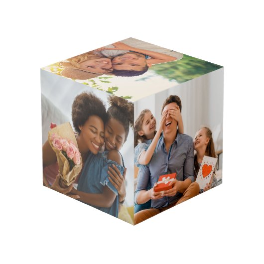 Aangepaste cadeaus voor vaders Dag 13 Foto Collage Kubus (Achter hoekig)