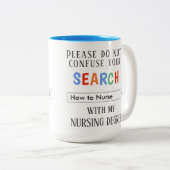 Aangepaste cadeaus voor verpleegkundigen tweekleurige koffiemok (Voorkant rechts)
