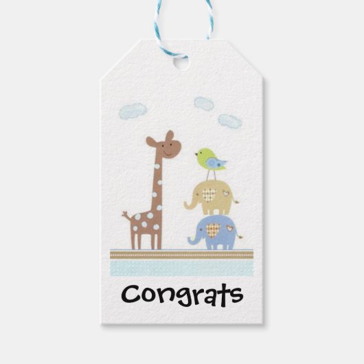 Aangepaste cadeautags - Gefeliciteerd Cadeaulabel (Voorkant)