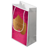 Aangepaste cadeautas met Herfst Gold verlofframbos (Achterkant Gekanteld)