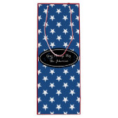 Aangepaste cadeautas voor wijn | Patriottisch ster (Achterkant)