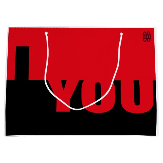 Aangepaste cadeautassen ontworpen voor gevoelens groot cadeauzakje (Voorkant)