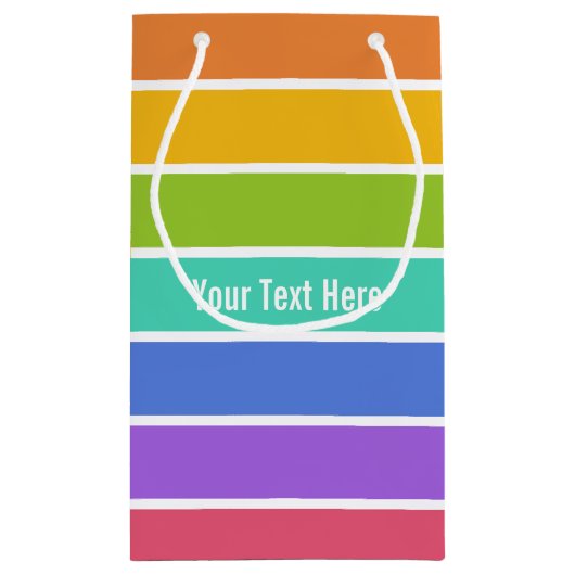 Aangepaste cadeautassen voor regenboogkleuren klein cadeauzakje (Achterkant)
