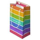 Aangepaste cadeautassen voor regenboogkleuren klein cadeauzakje (Voorkant Gekanteld)