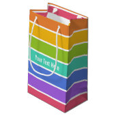 Aangepaste cadeautassen voor regenboogkleuren klein cadeauzakje (Achterkant Gekanteld)