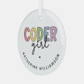 Aangepaste cadeautjes voor het meisjesprogramma vo glas ornament (Voorkant links)