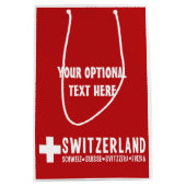 Aangepaste cadezak voor SWITZERLAND Medium Cadeauzakje (Voorkant)