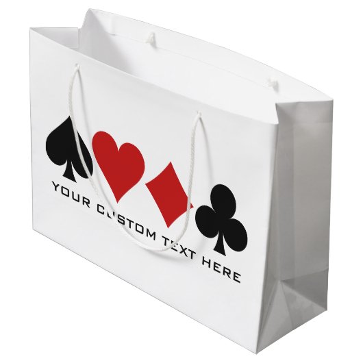 Aangepaste cadezakken voor kaartspeler large cadeautasje (Achterkant Gekanteld)