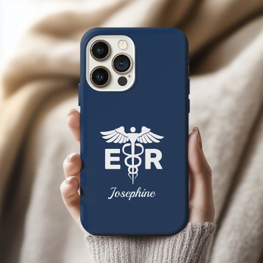Aangepaste Caduceus Eerste Hulpdienst Cadeau voor  iPhone Hoesje
