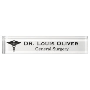 Aangepaste Caduceus Medische Arts MD Dokter Naambordje