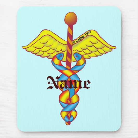 Aangepaste Caduceus mousepad Muismat (Voorkant)