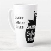 Aangepaste Caffeine QUEEN Coffee Pot Latte Mok (Linkerhoek)