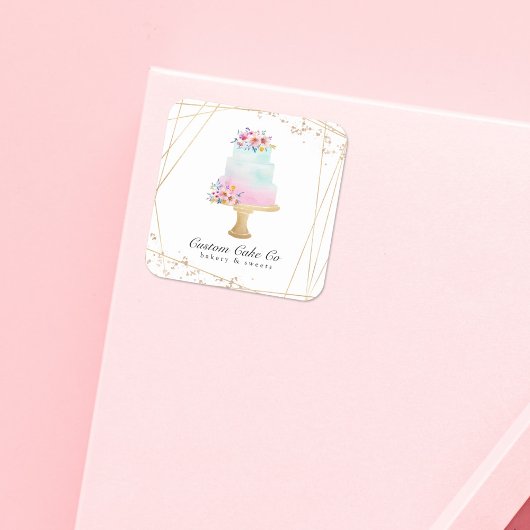 Aangepaste Cake Co Bakery Business Sticker