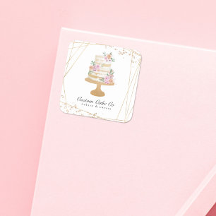 Aangepaste Cake Co Bakery Business Sticker