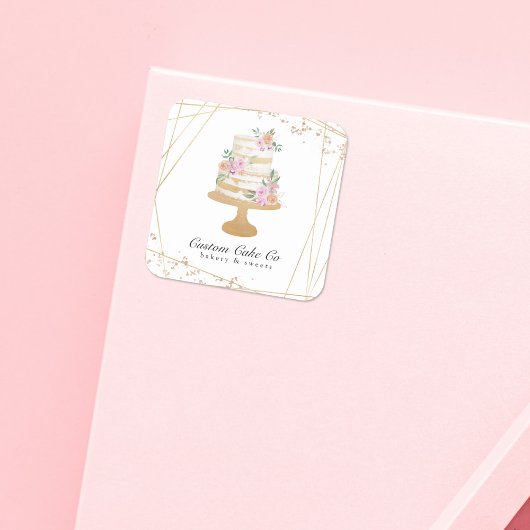 Aangepaste Cake Co Bakery Business Sticker