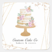 Aangepaste Cake Co Bakery Business Sticker (Voorkant)