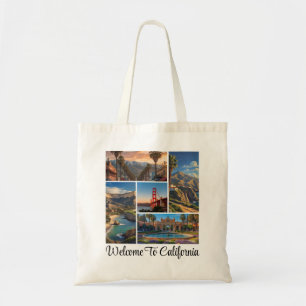 Aangepaste California City bezienswaardigheden Fot Tote Bag