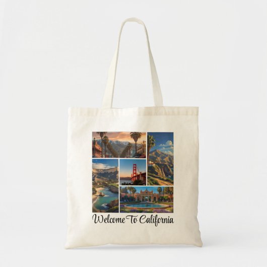 Aangepaste California City bezienswaardigheden Fot Tote Bag (Voorkant)