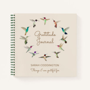 Aangepaste California Hummingbird Gratitude Notitieboek