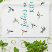 Aangepaste California kolibries keukenhanddoeken (Gevouwen)